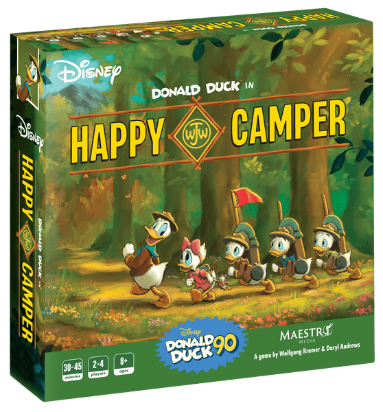 Donald duck in happy camper